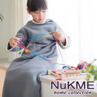 在飛比找momo購物網優惠-【棉花田】NuKME兒童時尚多功能創意保暖袖毯 懶人毯-多色
