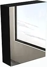 Mirror Cabinet Medicine Cabinet Full Mirror Cabinet Bathroom Mirror Cabinet Home Wall-Mounted Mirror with Shelf Black Mirror Cabinet (Black 19.7 * 24.8 Inch)
