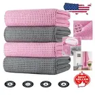 4 Pack of Microfiber Quick Dry Bath Towels - Oversized 60" x 30" Waffle Design