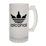 Alcohol Sportswear - Funny Novelty Frosted Glass Beer Stein - Gift Gifts Boxed