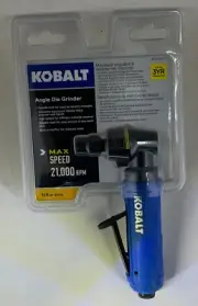Kobalt Angle Die Grinder Max Speed 21,000RPM 1/4in Spindle Lock 858972 - NEW!!!