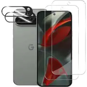 2PCS Front Tempered Glass Screen Protector + 2 PCS Camera Lens For Google Pixel 9 Pro XL(2024) - [2+2 Pack]
