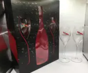 G.H.Mumm Set Of 2 Classic Champagne Fluted Stemware Glasses w/Original Box *New