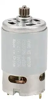 Industrial Two Speed 12 Teeth Gear DC Motor, Power Low Noise, for Electric Drill Machine Tools (21V)