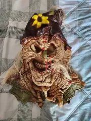 Vintage 2000 Cinema Secrets Scarecrow Halloween Mask Scary Stitch Don Rare