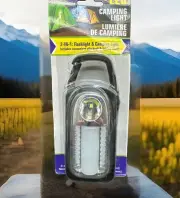 Tent/Outdoor LED 2-in-1 Flashlight Convenient Clip Hook And Kick Stand New {X}