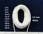 25-300ft 2.2 mm White Lift Pull String Cord for Shades, Honeycomb, Window Blinds