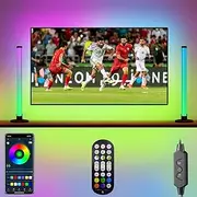 [Cozylady] RGB LED Light Bars, 16.5inch LED TV Backlight, App Control, Music Sync Color Changing, 2Packs Smart RGB LED Lamps 42cm, Dimmable Gaming LED Light with Remote Control for TV PC Desk Decoration