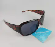 FGX OVERSIZED ANIMAL PRINT BROWN & BLACK SUNGLASSES 100% UVA/UVB LENS PROTECTION