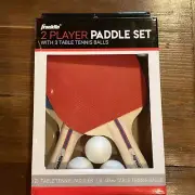 BRAND NEW Franklin Sports 2 Player Paddle Set w/ 3 40mm Table Tennis Balls NEW