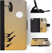 Giraffe in Sunset 2 FLIP Wallet Phone CASE Cover for Apple iPhone 6 Plus | iPhone 6S Plus