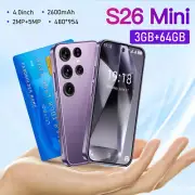 S26 Mini Unlocked Mini HD Smartphones 4G GSM 3GB+64GB Android 8.1 Dual SIM