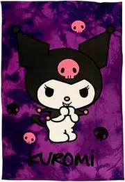 [Franco] Collectibles Kuromi Bedding Super Soft Cozy Blanket, 62 in x 90 in, (Officially Licensed Product)