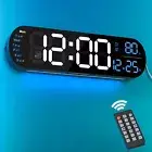 Digital Wall Clock Large Display, 13.7 inch Large Digital Wall Clock with RGB...