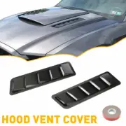 Black Hood Scoop Cold Air Vent Flow Intake Louvers Cooling Bonnet Cover Louvers