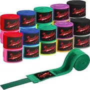 Lenwen 10 Pairs Boxing Wraps Bulk 120 Inch Elastic Mexican Style Hand Wraps Martial Arts Sports Hand Wraps for Men Women Kickboxing Gloves Muay Thai MMA Training Gym