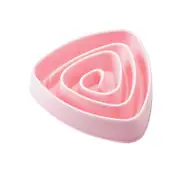 Triangular Dog Slow Eating Training Bowl Puppy Kitten Plastic Food Feeding Bowl Pet Avoid Choke Feeder Pet Dog Bowls - Pink