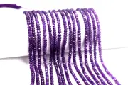 Purple Amethyst 4.5 mm Micro Faceted Rondelle 13 Inch AAA Natural Gemstone Beads