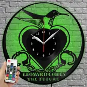 LED Clock Leonard Cohen Vinyl Record Wall Clock Led Light Wall Clock 3979