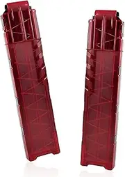 WALWAL 18 Darts Magazine,Compatible for Nerf Ultra Magazine, Soft Bullet Quick Reload Ammo Clips (Black Red, 2 Pcs)