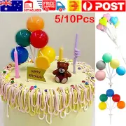 5/10Pcs Mini Balloon Cake Topper Dessert Cupcake Decor Birthday Party Supplies