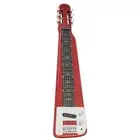 Karrera 29 inch 6-String Lap Steel Hawaiian Guitar with Gig Bag Metallic Red