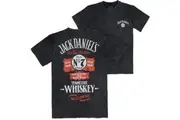 Jack Daniels Old Time Distillery Front & Back Print Acid Wash T-Shirt