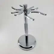 4 Piece Chrome Shaving Brush and Razor Stand