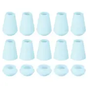 16Pcs Plastic Cord Lock Bell End Stopper Cord End Lock Rope Fastener, Sky Blue