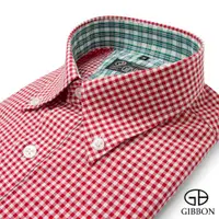 在飛比找ETMall東森購物網優惠-GIBBON 紅白格紋純棉休閒長袖襯衫