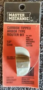 MASTER MECHANIC CARBIDE TIPPED ARBOR TYPE ROUTER BIT - 1/2" COVE - 555631