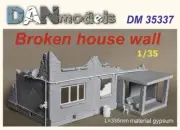 Dan Models 35337 Broken house wall L = 335 mm Gypsum material 1/35 Diorama model