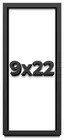 9x22 Shadow Box Frame Black | 1 inches Deep Real Wood Contemporary Shadowbox Dis