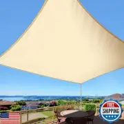 Waterproof Sun Shade Sail 8' x 10' Rectangle UV Block Sunshade,Heavy Duty Per