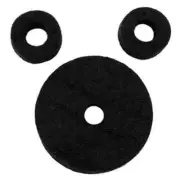 Ahead Jet Black Wool Cymbal Felts Hi Hat Pack