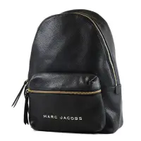 在飛比找momo購物網優惠-【MARC JACOBS 馬克賈伯】金字荔枝紋拉鍊後背包-黑