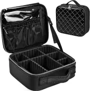 Travel Cosmetic Bag Large Makeup Bag Pu Leather Waterproof Vanity Case