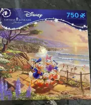 Disney Thomas Kinkade Donald Daisy & Nephews A Duck Day Afternoon 750pc Puzzle