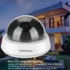 Dome Dummy Home Security Surveillance Camera w/ Simulated IR Flashing Red Lights
