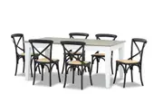 MARSEILLE 7 Piece Dining Suite with Bordeaux Dining Chairs