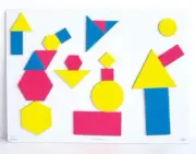 Attribute Blocks Magnetic 36 Pieces Maths Teacher Resource School Kids Classroom