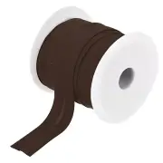 1 Inch Single Fold Bias Tape Cotton for Sewing(Brown 25 Yards)