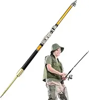 Retractable Fishing Pole,Catfish Fishing Rod Extendable Adults Fishing Poles | Telescoping Fishing Pole Comfortable Grip Ice Fishing Rod for Sea Lake Pond Fishing