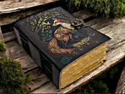 Witchcraft Journal for Wiccan | Handmade Leather Spellbook with Deckle Pages