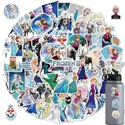 OYZX 100Pcs Frozen Elsa Stickers, Cute Princess Cartoon Waterproof Vinyl Sticker for Girl Kids Teen Water Bottle Laptop Skateboard Bike Phone Computer Travel Case Notebook