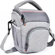 Waterproof SLR Camera Soft Case Bag for Ni&ko&n for Co&ol&pi&x A900 / L340 / S9700 / W100 / A10 Digital SLR Camera Bag Single Shoulder Bag(Light Grey)