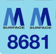8681 HO scale 18" Surface decals