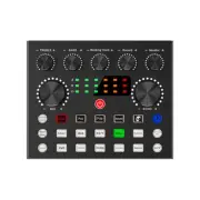 V8S USB Audio Sound Card Mixer for Live Streaming on PC and Phone
