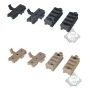 FMA TB293 Plastic Rail Wing Lock Flashlight Mount BK DE Set For OPS Helmet Rail