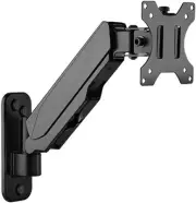 Single Screen Wall Mounted Gas Spring Monitor Arm,17"-32", 8kg Weight Capacity